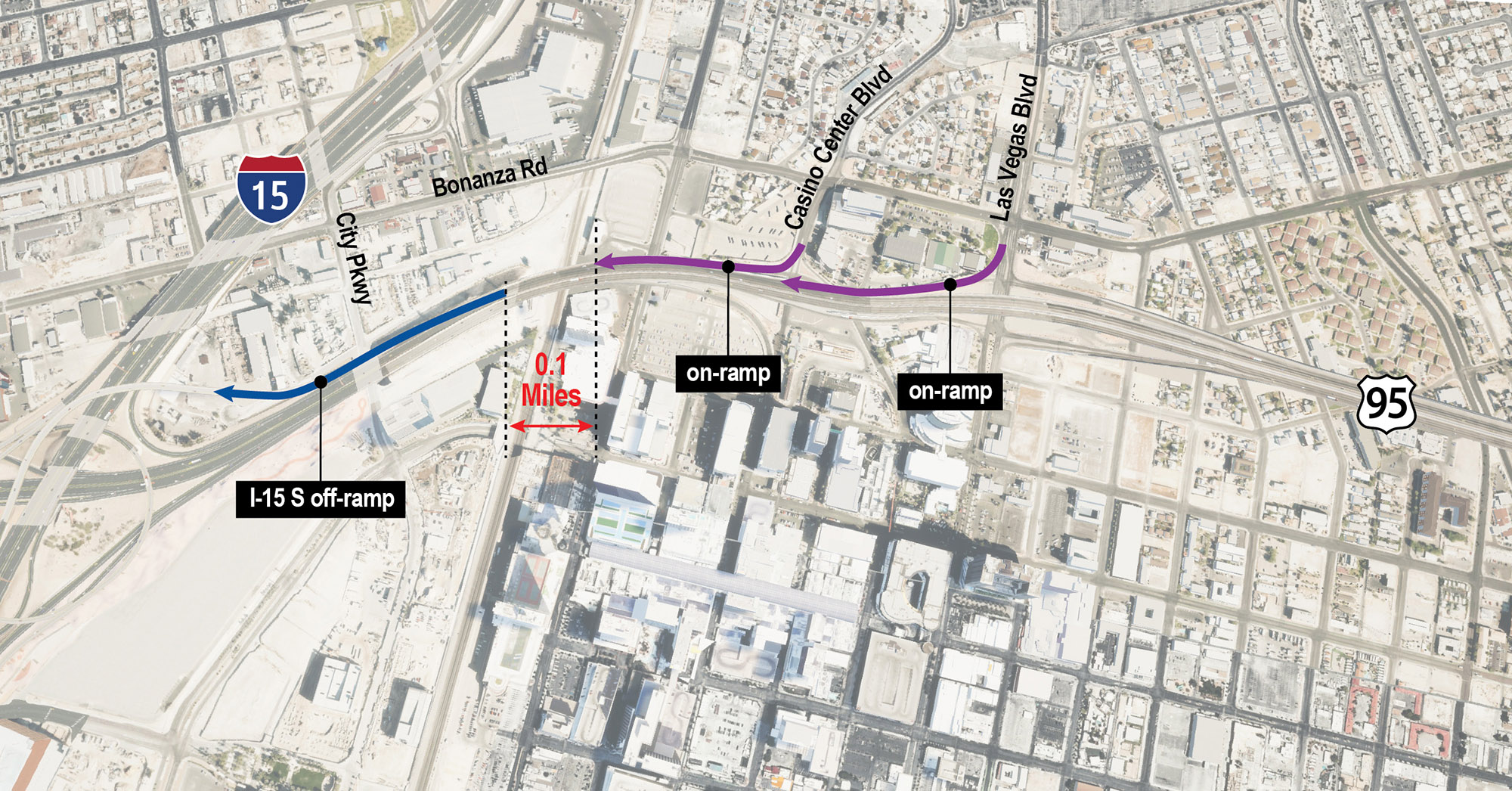 Map of existing NB ramp spacing.