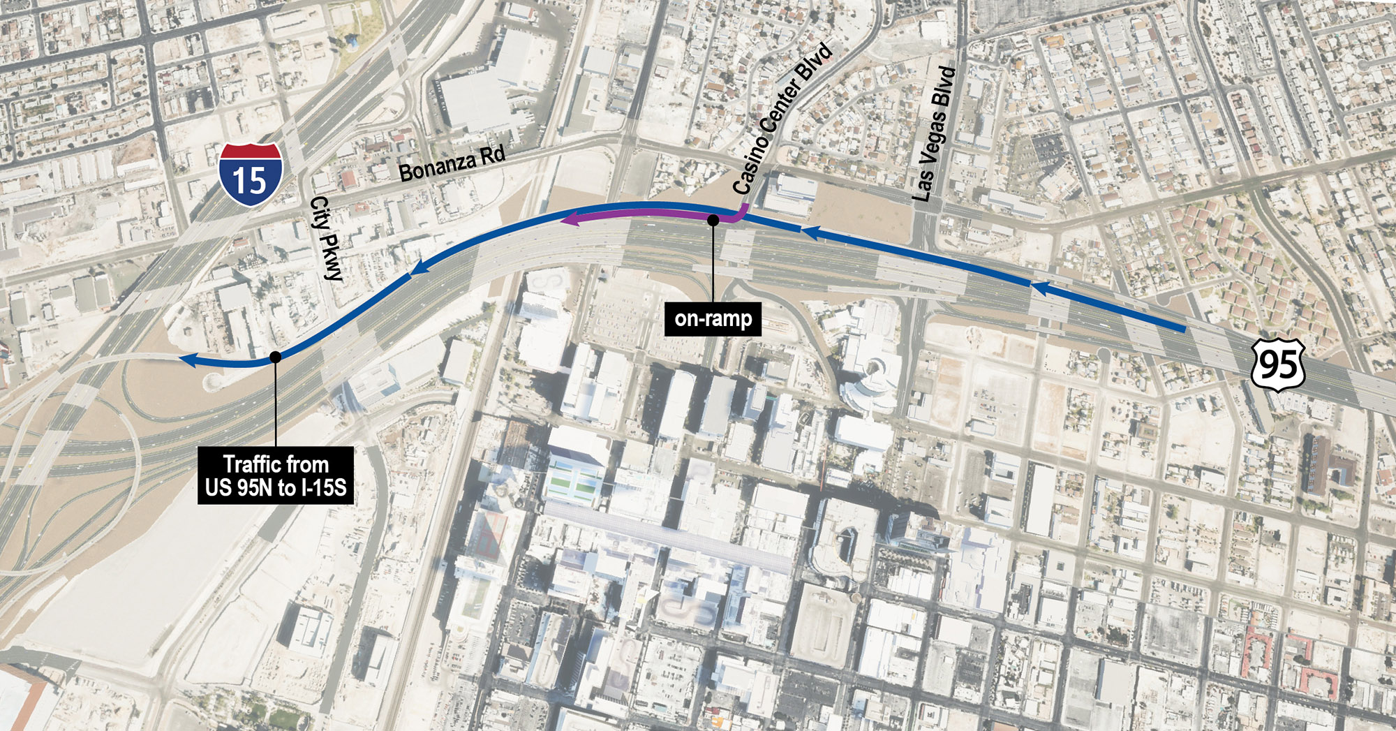Map of proposed NB ramp spacing.
